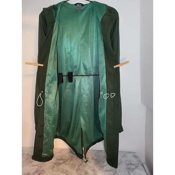 Old Navy Active Women's Green Water Resistant Hooded Rain Jacket Size Med *Read - Picture 5 of 9
